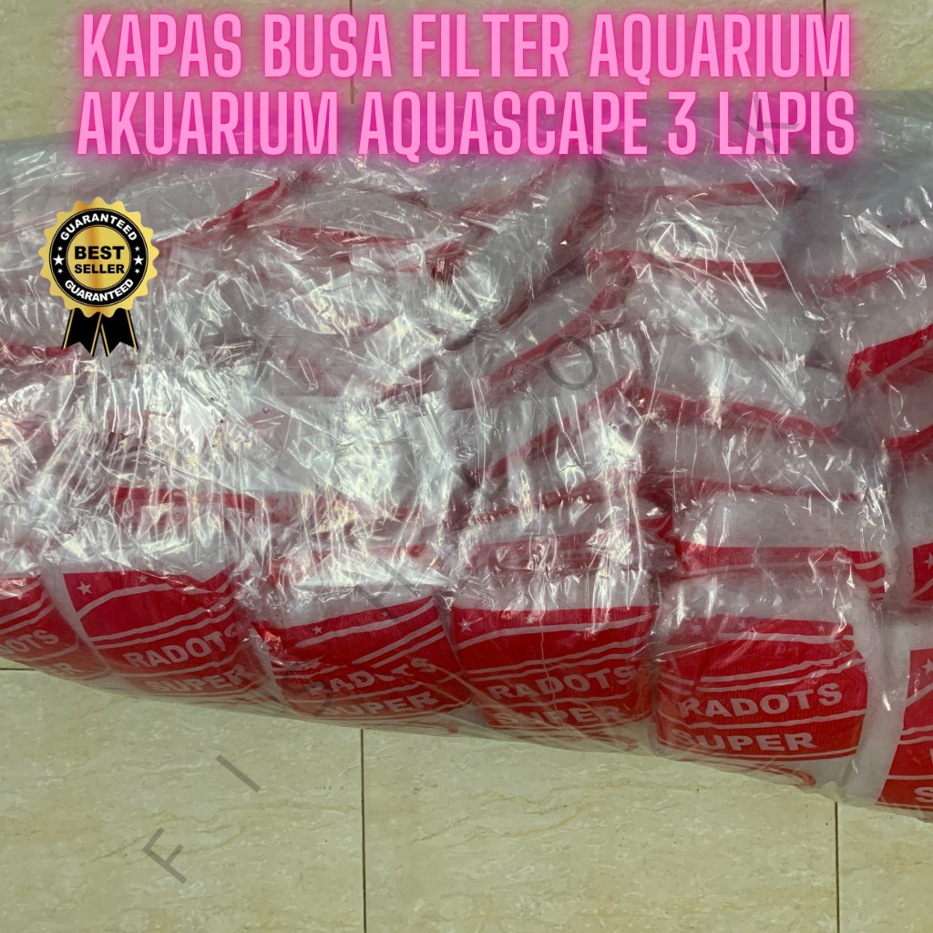 kapas busa filter aquarium akuarium aquascape 3 lapis