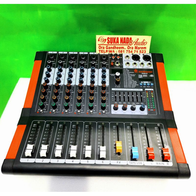 MIXSER POWER 6CH MONO POWER 2X250WATT STEREO