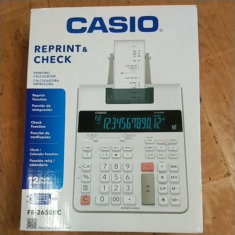 KALKULATOR STRUK CASIO 12 DIGIT FR-2650 RC