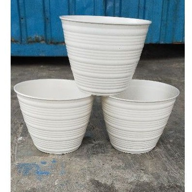 Pot bunga tawon 20cm / pot bunga guci / pot bunga putih / pot bunga murah