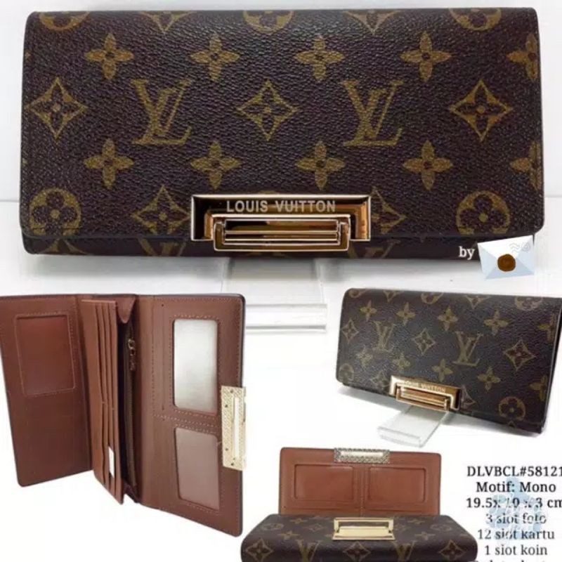 Dompet lv  Wanita Import Premium / Dompet Lipat Wanita Bahan Tebal Bisa COD