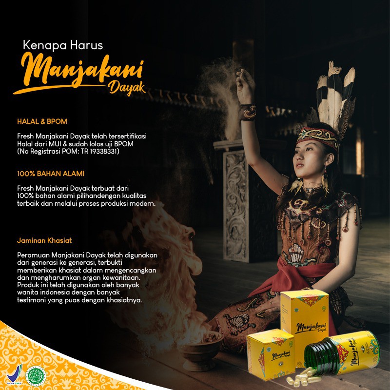 MANJAKANI DAYAK Obat Herbal Atasi Keputihan, Bau & Gatal Miss V / Kewanitaan Rapet Wangi Keset BPOM-5