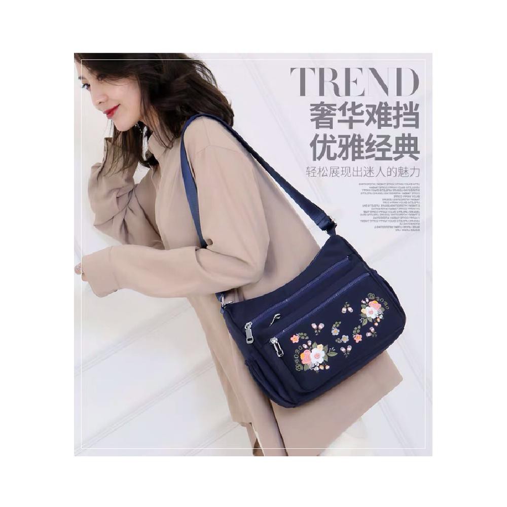 Tas Selempang Chibao bordir bunga motif terbaru dengan 5 slot