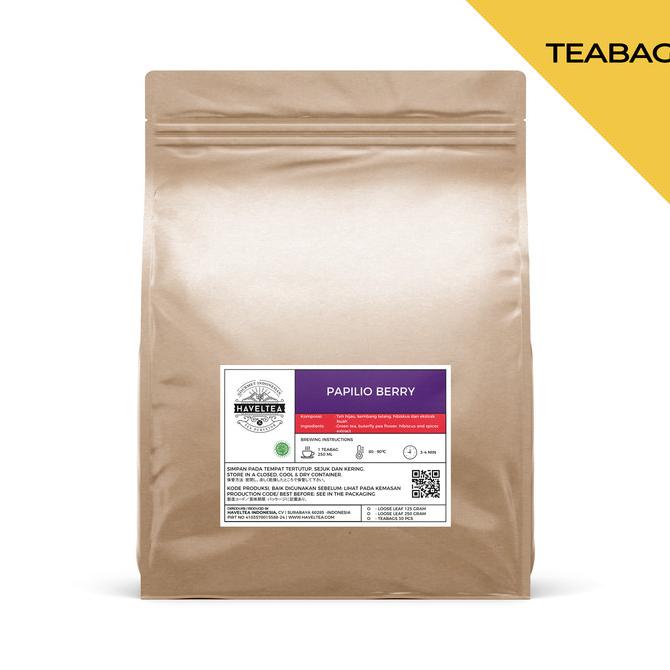 

[COD] PAPILIO BERRY | Pouch | Haveltea | Teh Hijau Blackcurrant Berries [COD]