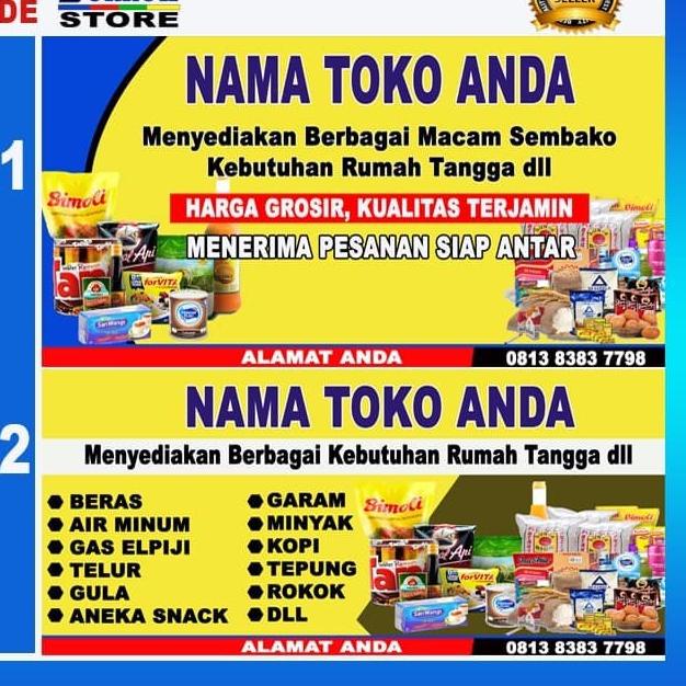 ✽ Spanduk / Banner Toko Kelontong / Sembako ♀