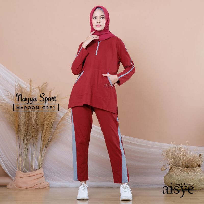 Baju Senam Setelan Baju Olahraga Sporty Muslimah NAYYA SETELAN AISYE