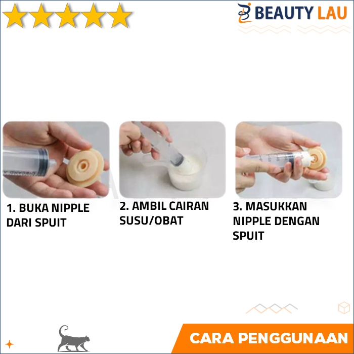 PET MIRACLE NIPPLE KITTEN ANAK KUCING DOT DODOT EMPENG SUSU BAYI KUCING BARU LAHIR KELINCI ANJING MUSANG HAMSTER BURUNG