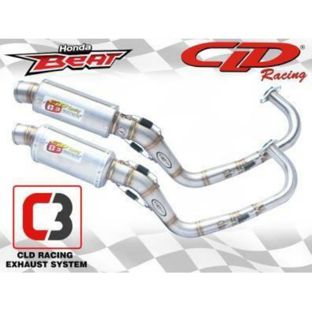 KNALPOT CLD RACING BEAT KARBU/SCOOPY KARBU/BEAT ESP/SCOOPY FI/VARIO 110 TYPE C3 BULAT C3 OVAL