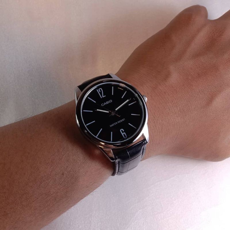 jam tangan Casio mtp-v005 black original