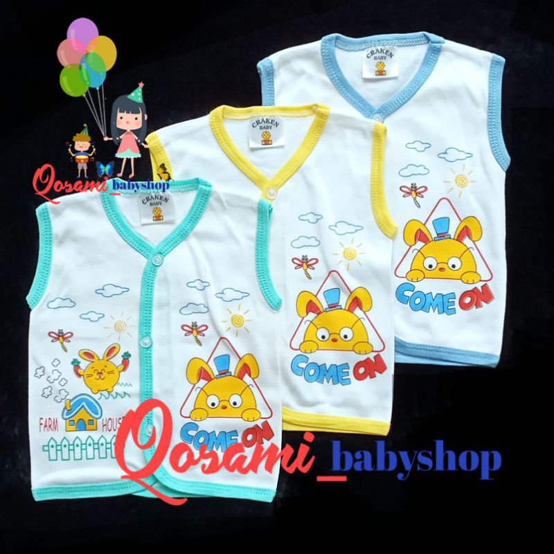 CRAKEN 3 pcs Kaos Buntung Bayi Motif SNI