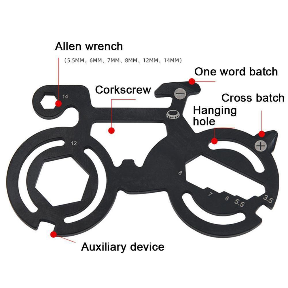 Lanfy Tool Card Alat Kunci Pas Bersepeda Serbaguna Alat Perbaikan Sepeda