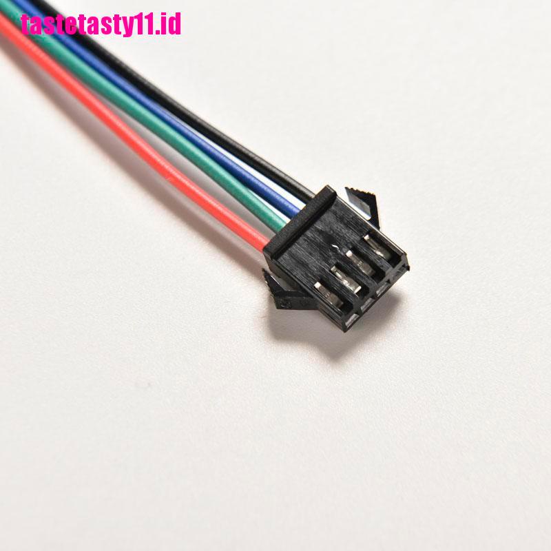 20 Pcs Konektor Male Dan Female 4 Pin Dengan Kabel Untuk Led RGB 5050 / 3528