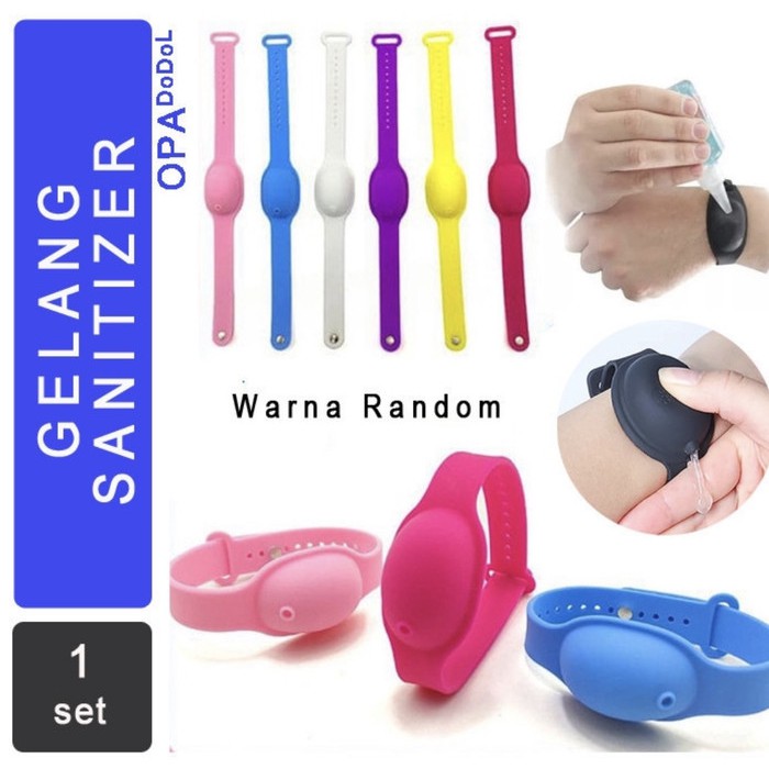 Gelang Hand Sanitizer OVAL Sunscreen Lotion WristBand + botol kosong