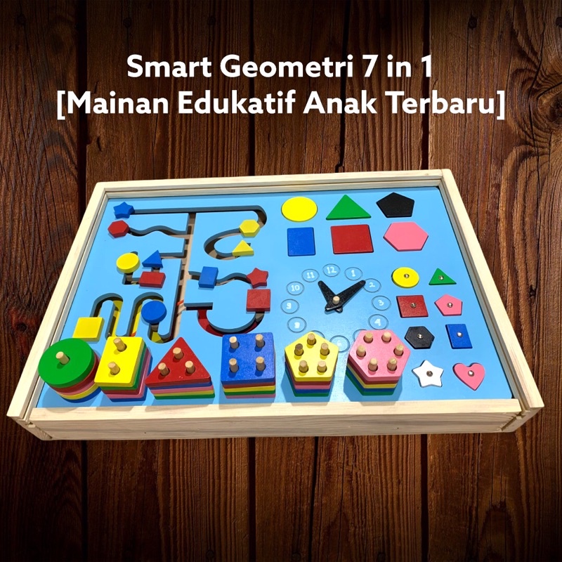 [PROMO TERBARU] Mainan Cerdas Memancing Geometri Smart Geometri 7 in 1 Full Box-Mainan Edukatif Anak
