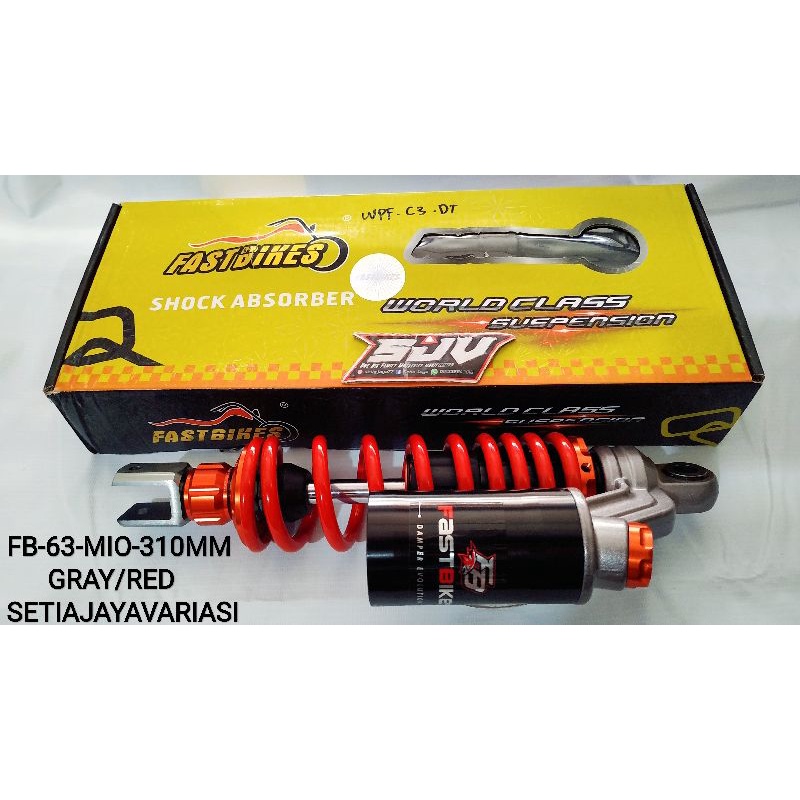 SHOCK COPY KTC TABUNG [FASTBIKES] UK 310MM PNP MATIC WARNA (GRAY/RED) &amp; (GREY) TERMURAH