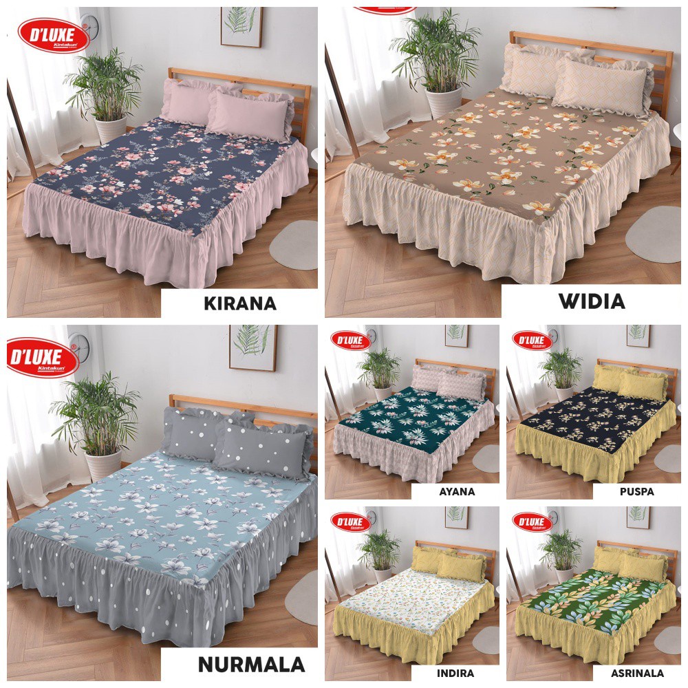 KINTAKUN Sprei RUMBAI 180x200 motif  Arfana Axel Robin Blooma Ensley Aini Amina Amerta Adira Alisa Citra Lamina Shakila Damara Gemi Kartika  Litani Madana Nuraga Rena Wiyata Gista Tarani Wira Nurmala Lavana  - King 180 SP P3 Seprai