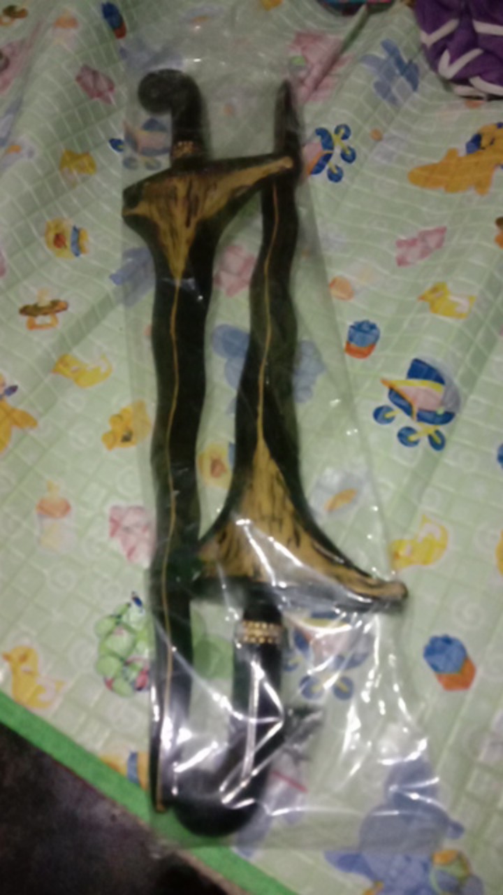 Handle Pintu Motif Keris Hitam 50 Cm Tarikan Pintu Antik