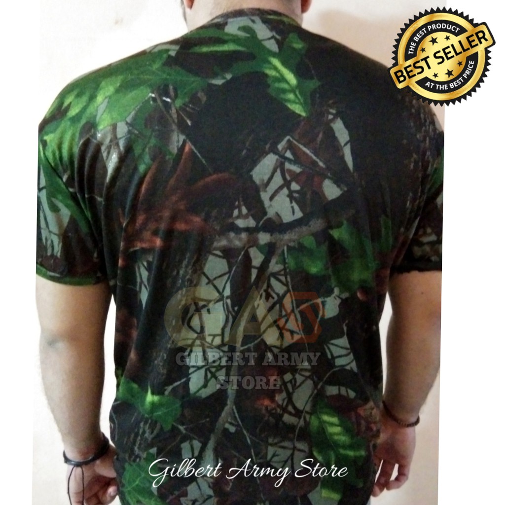 GILBERT ARMY STORE Kaos Loreng Camo Perbakin Lengan Pendek Kaos Daleman Loreng Militer Murah