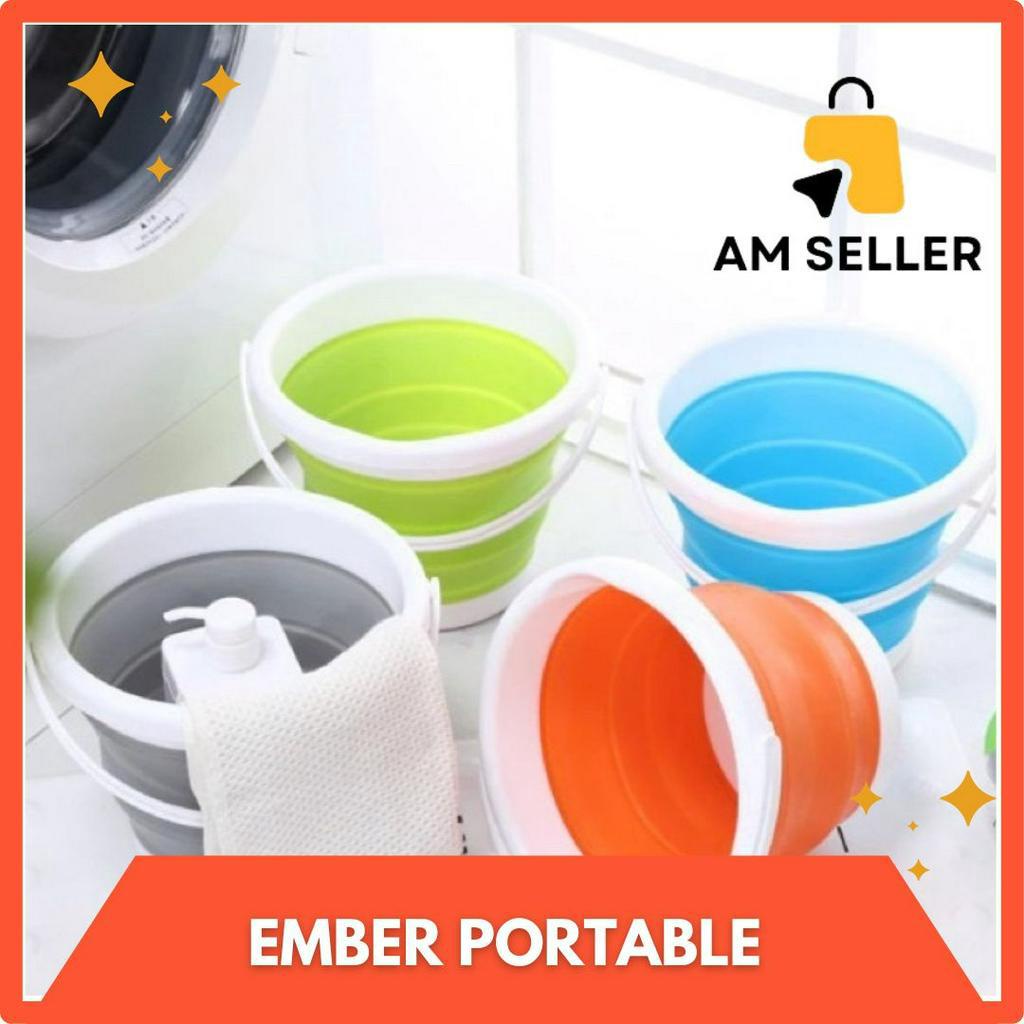 Ember Plastik Silikon Lipat Portable Multifungsi Serbaguna 3 Liter