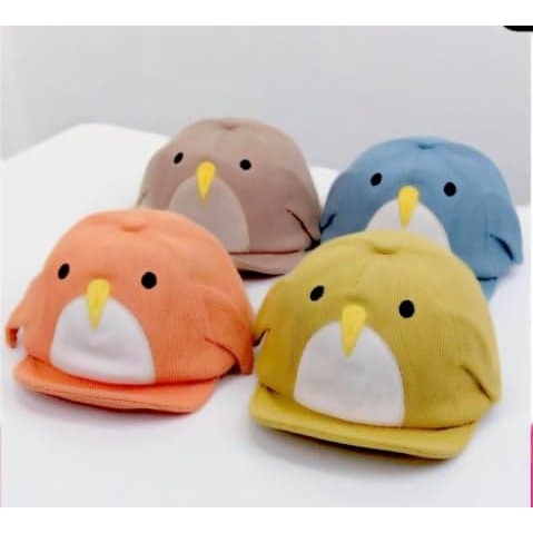 Topi Anak Bayi Model Pinguin / Topi Bayi Laki Laki dan Perempuan / Topi Anak Lucu 0 bulan - 2,5 tahu