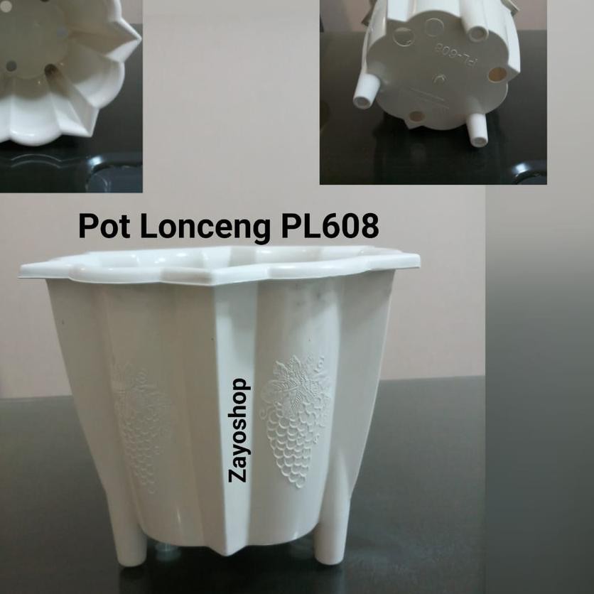 PROMO BESAR (yrd-491) POT LONCENG KECIL PL608 - POT LONCENG - POT KECIL - POT PUTIH