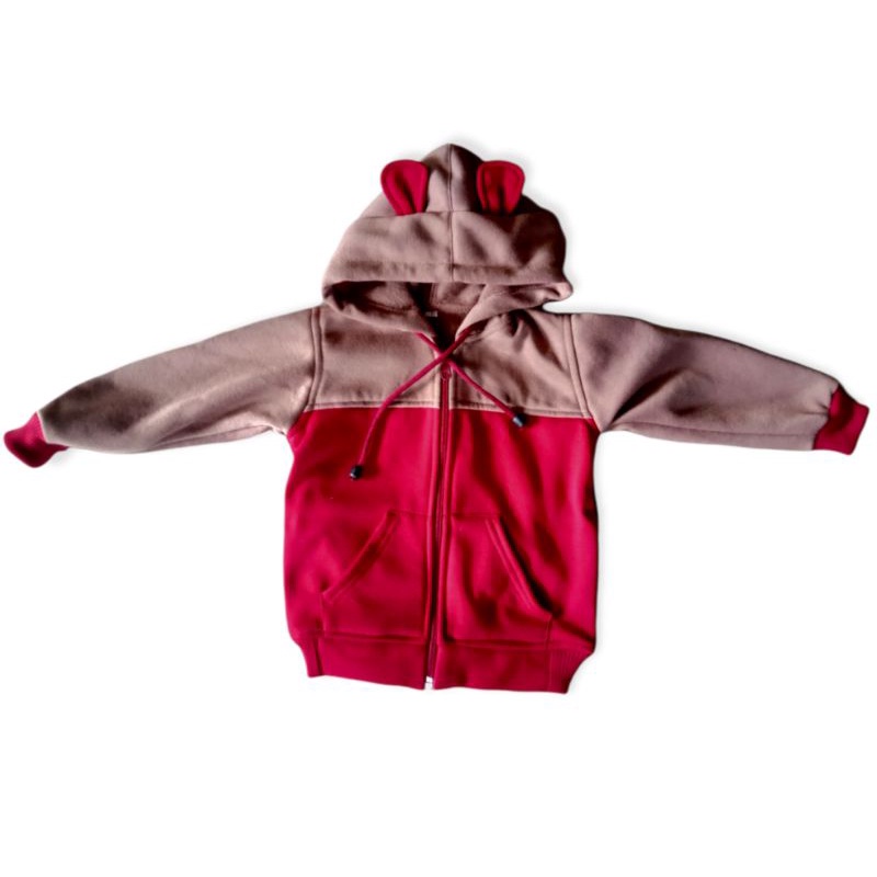 Jaket Bayi Newborn Karakter Kelinci-Moca-Merahmarun