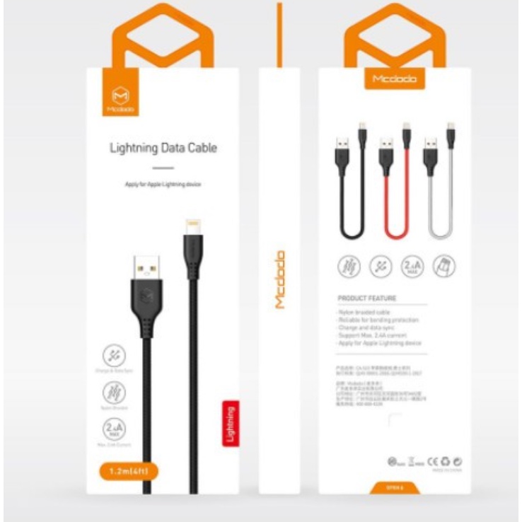 Kabel Data Fast Charging MCDODO CA-5157 1.8M for iPhone Lightning