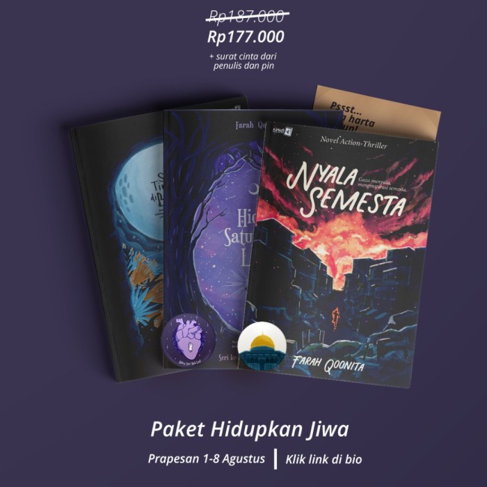 

MUST HAVE!! PAKET BUKU HIDUP SATU KALI LAGI & SENI TINGGAL DI BUMI / NYALA SEMESTA TERMURAH