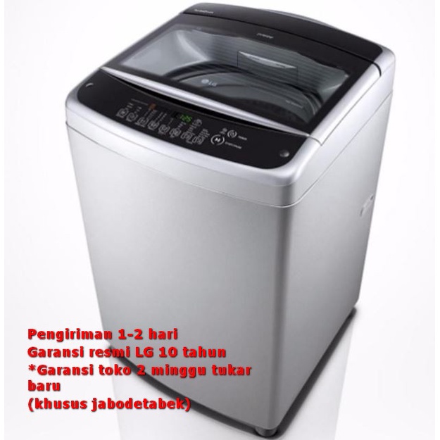 Promo Lg T2109Vs2m Smart Inverter 200 Watt Mesin Cuci Top Loading 9 Kg Turbo Drum