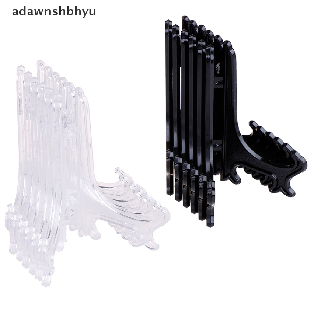 Adawnshbhyu 12Pcs Display Stand Easel Tempat Piring Gambar Foto Art Plastik Lipat