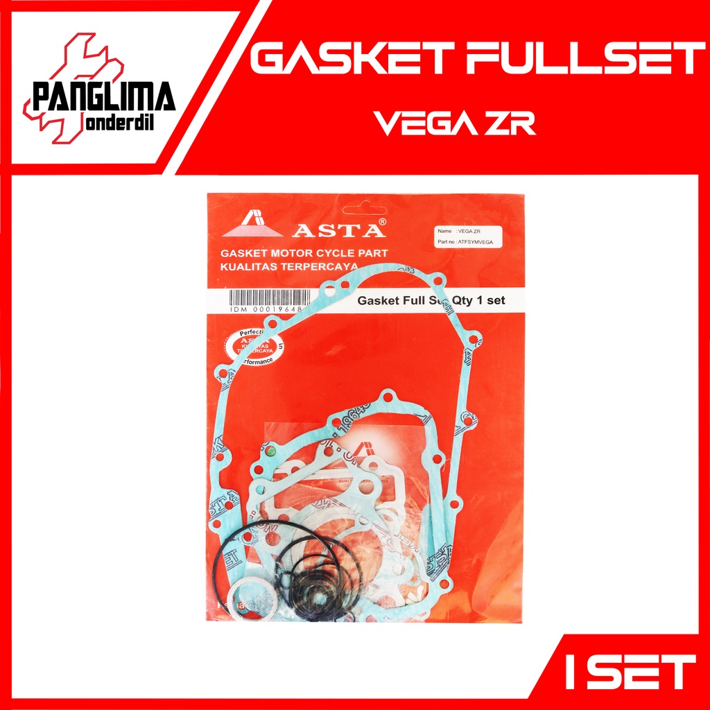 Gasket Fullset Merk Asta Vega ZR Perpak-Topset Paking-Packing Full-Top-Set