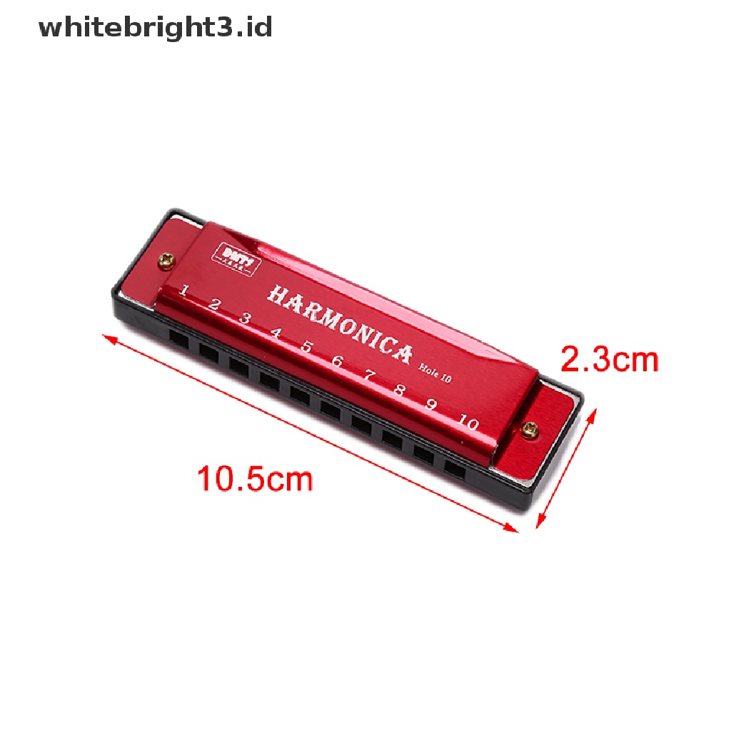 {whitebright3.id} 10 Hole Harmonica Mouth Organ Puzzle Musical Instrument Beginner Teaching  ,