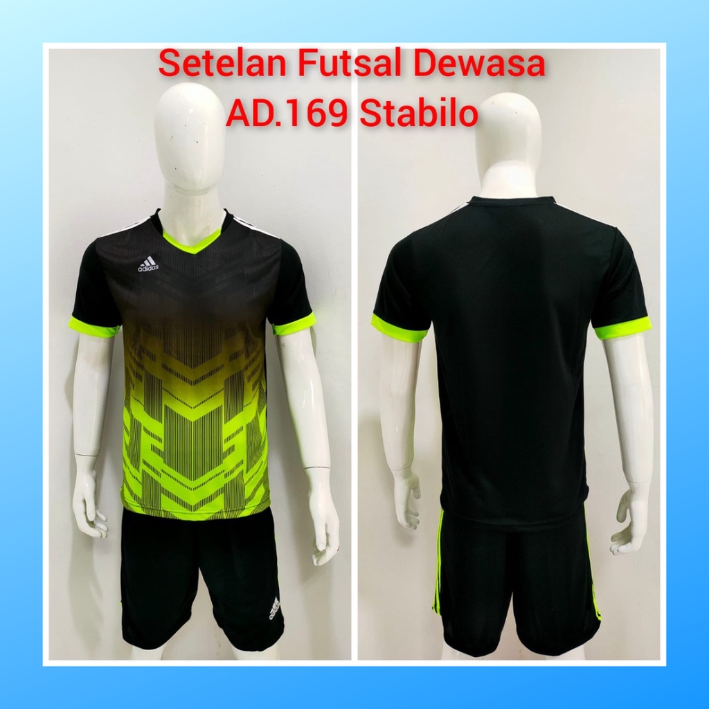 jersey futsal pria kaos sepak bola baju dan celana setelan wanita dewasa t-shirt outfit seragam jarsey kostum olahraga pakaian apparel print sport jersy soccer casual jersi suit AD169 stabilo