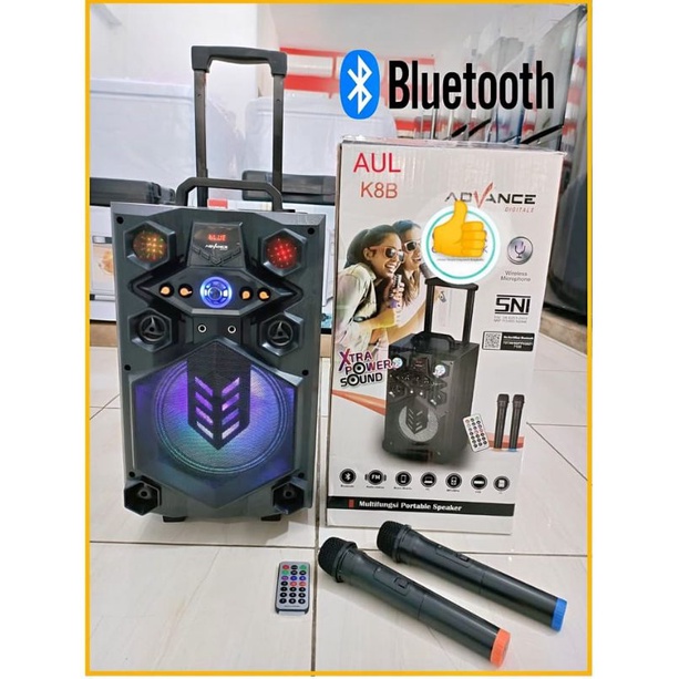 Speaker Karaoke Portabel Advance K8B Bluetooth
