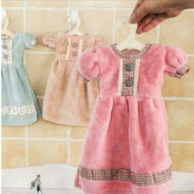 Lap Tangan Lucu Model Dress Baju Lap Tangan Handuk Gantung Dapur Lembut Menyerap Air / Hand Towel