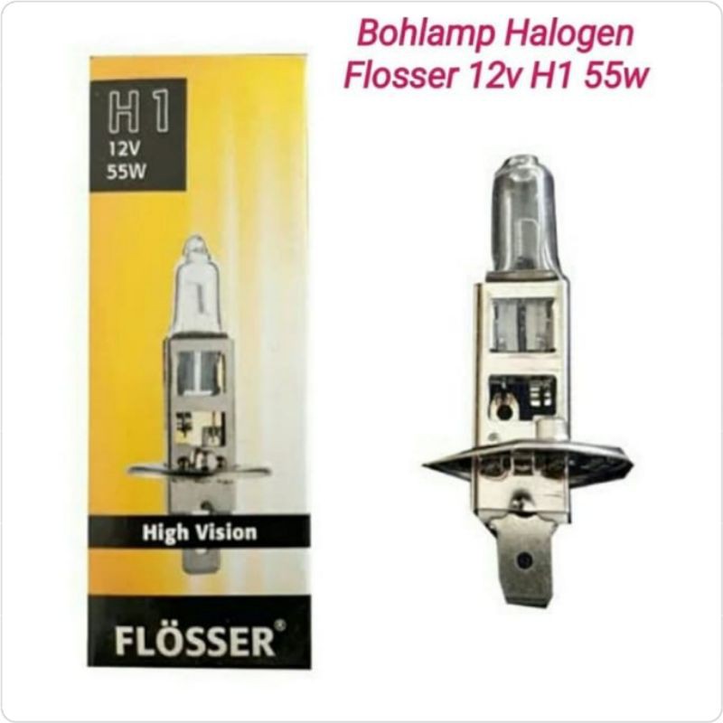 Bohlamp Halogen H1 55W 12V Flosser