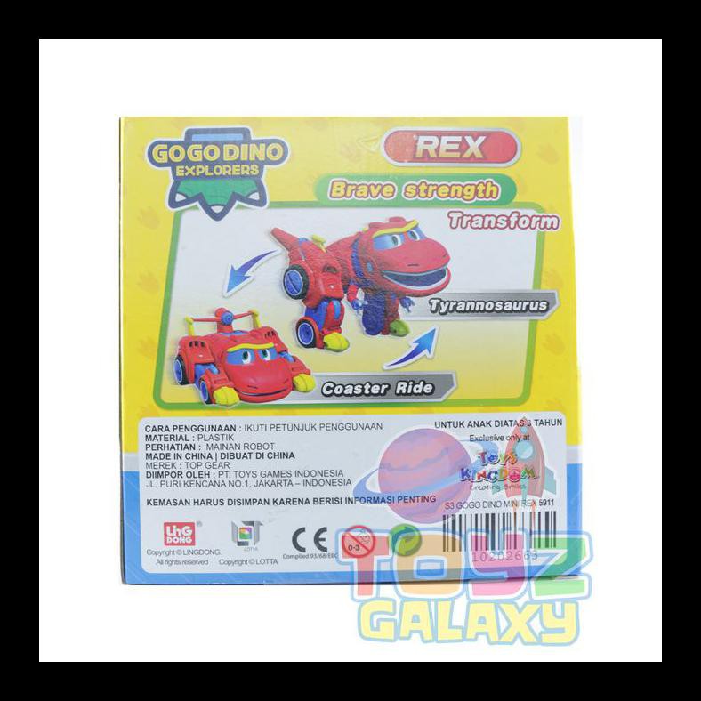 Stok Baru Gogo Dino Mini Transformation Rex - Original Terbaru Action Figure Termurah Dan Terbaru
