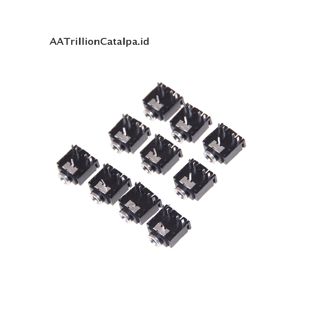 10pcs Jack Audio 3.5mm Female 5 Pin Stereo Untuk Headset