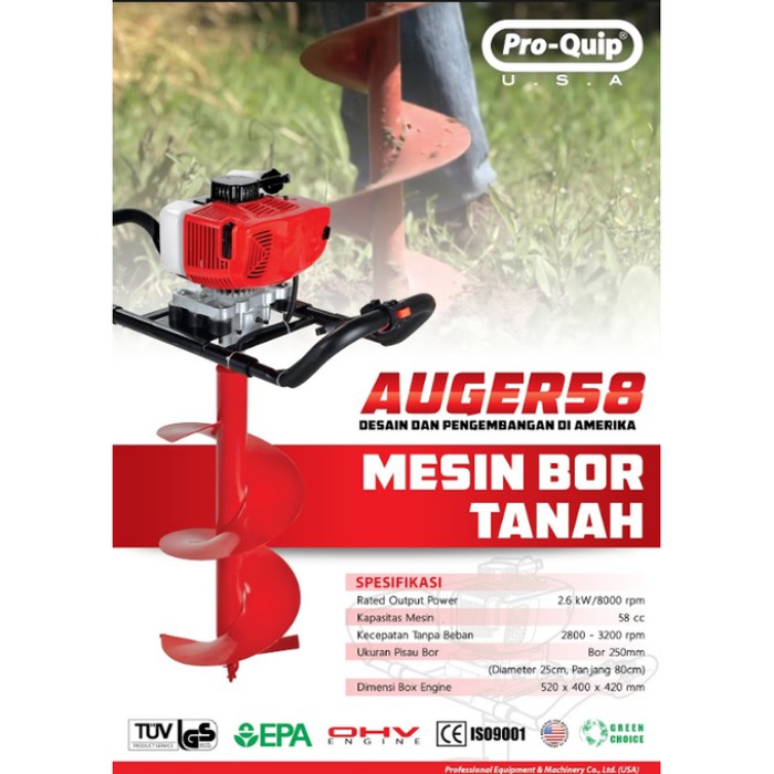 Mesin Bor Tanah Pro Quip AUGER58