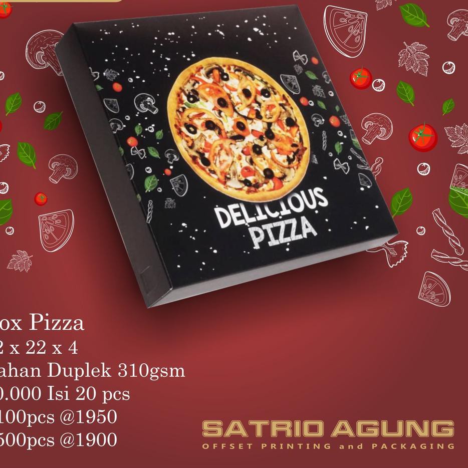 

Model Baru' Box Pizza 22 x 22 x 4 .. .. ..