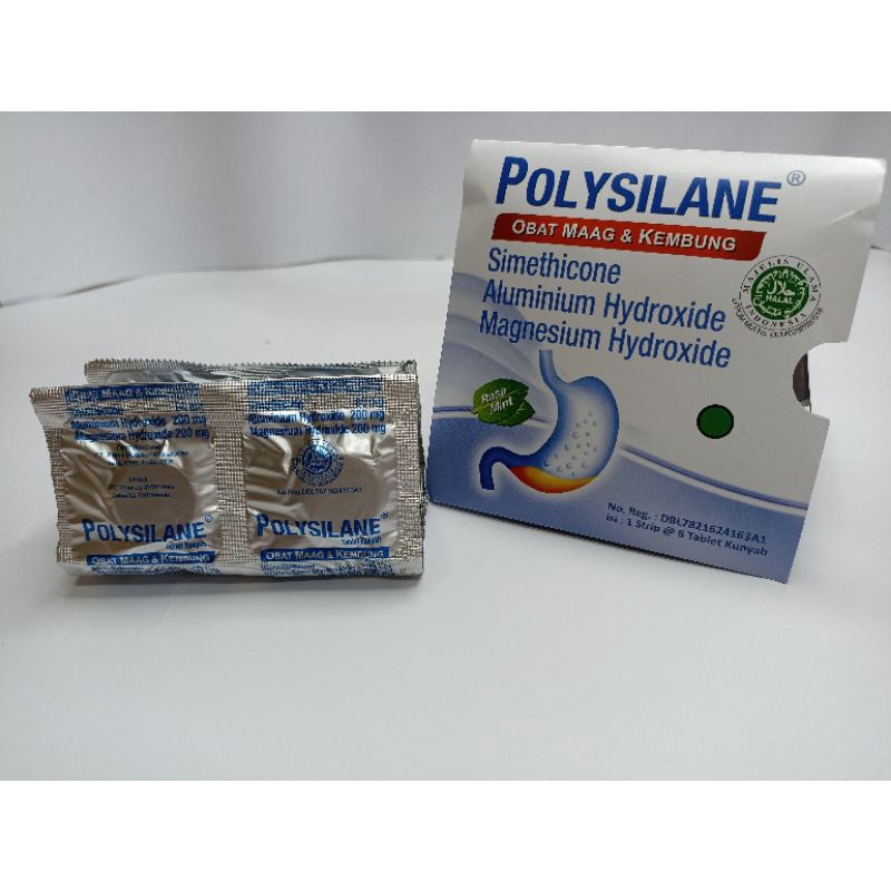 Polysilane Tablet / Obat Maag / Sakit Maag / Asam Lambung / Kembung