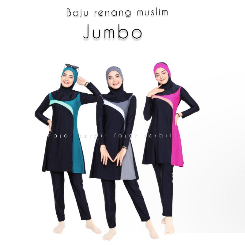 baju renang  muslim JUMBO baju renang wanita dewasa baju renang big size perempuan hijab baju hijab