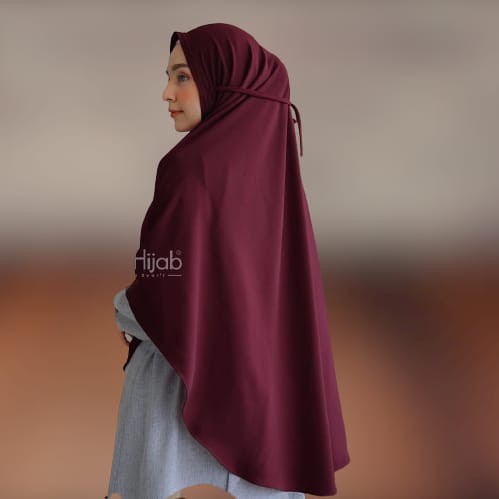 Hijab bergo tali WOLFIS TEBAL non pet jumbo / maryam jumbo WOLFIS