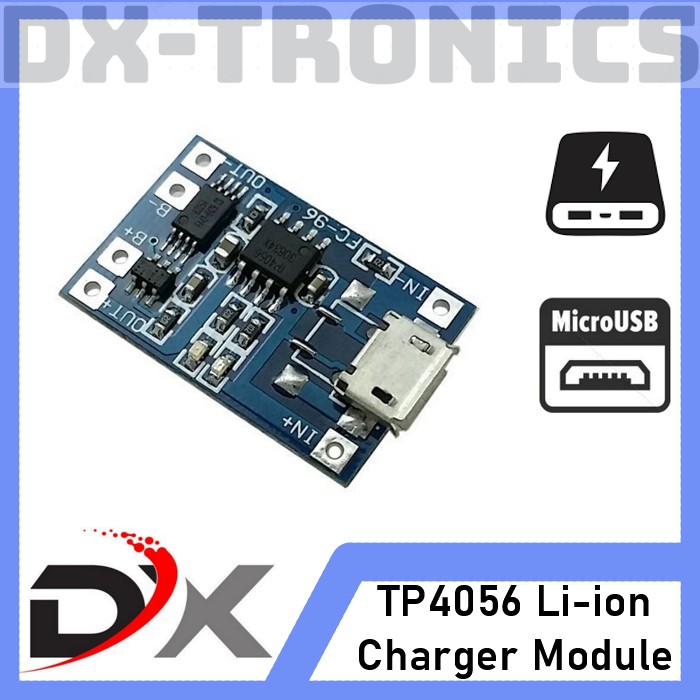 TP4056 Power Bank Li-ion Charger Kit Modul 5V 1A MicroUSB Protection