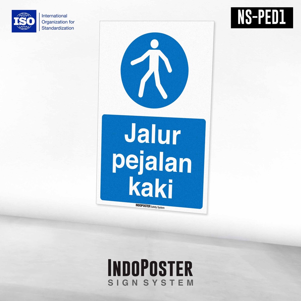 

Stiker Sign ISO Jalur Pejalan Kaki Pedestrian Walkway
