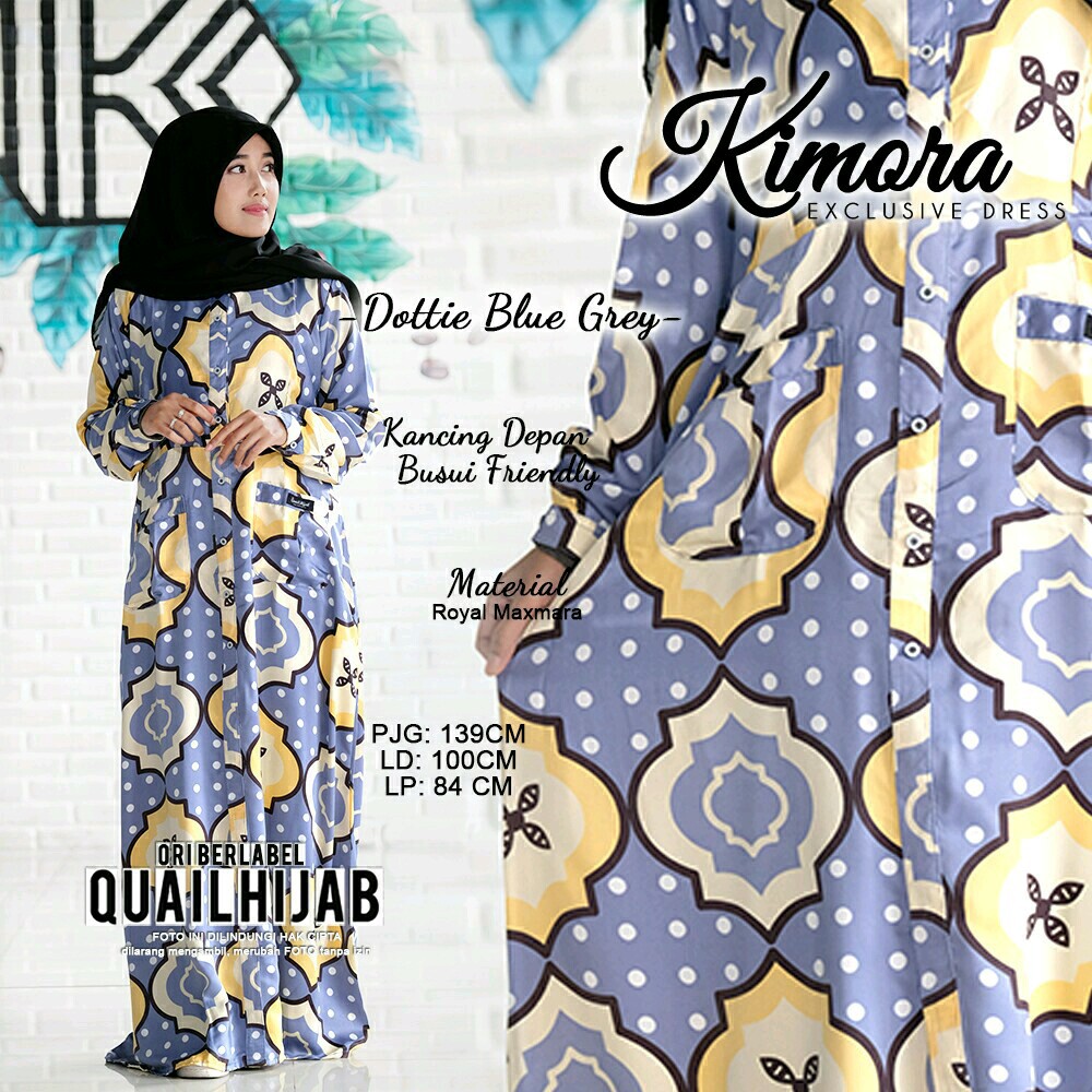 GAMIS KIMORA QUAIL -  PROMO JILBAB QUAIL - ORIGINAL QUAIL HIJAB