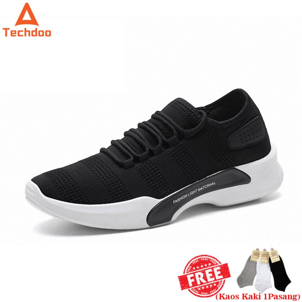 Techdoo Sepatu Pria Sneakers Olahraga Pria Fashion Running