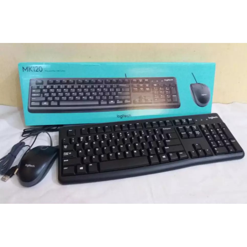 Bundling Keyboard USB - Mouse USB Logitech MK 120 Murah Garansi 1 Tahun