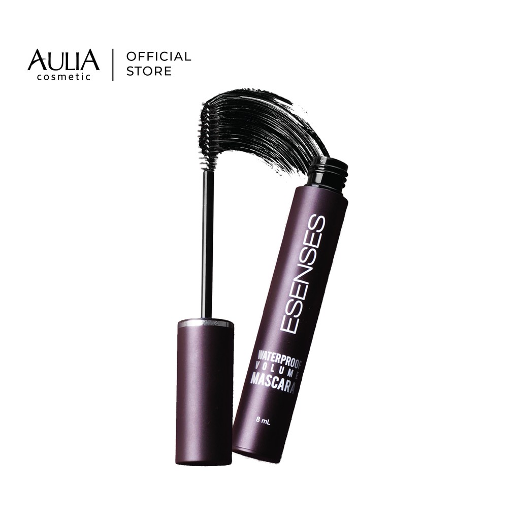 ESENSES Waterproof Volume Mascara 8ml [ Longlasting ,Vitamin E Dan Ujung Sikat yang halus ]