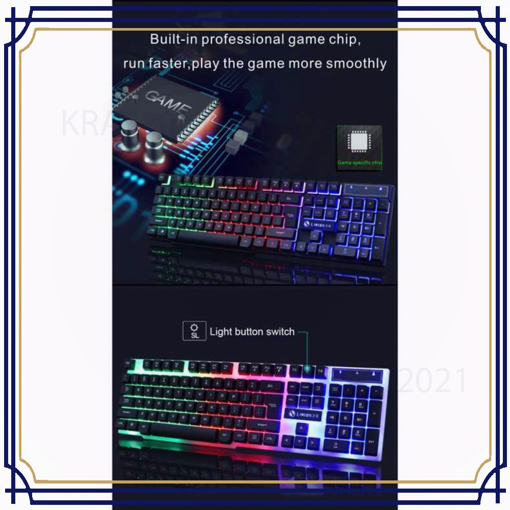 Combo Gaming Keyboard RGB with Mouse KB023